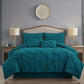 10-Piece Bed in a Bag Pintuck Design Comforter Set - Soft Microfiber Bedding with Sheets, Shams & Decorative Pillow
