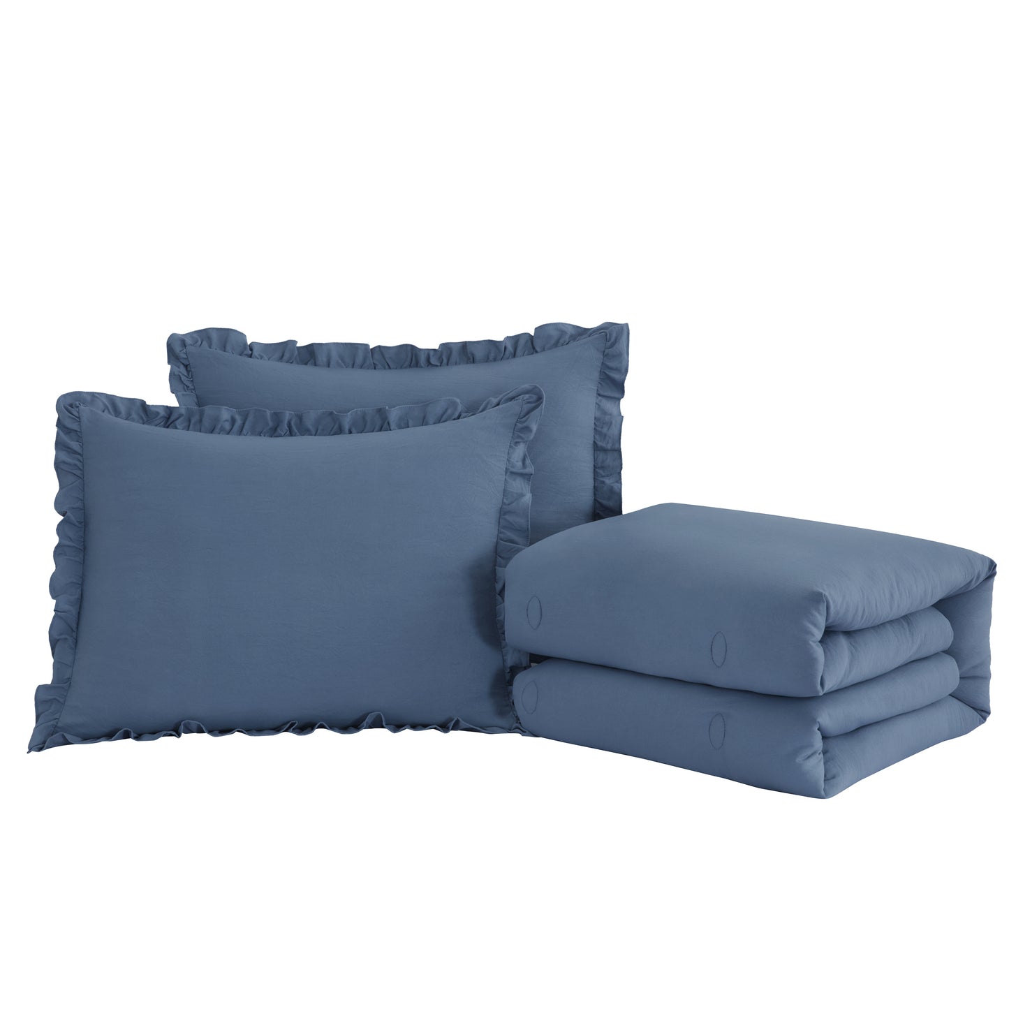 Sinclair French Country Chic Farmhouse Ruffle Skirt Bedspread Set