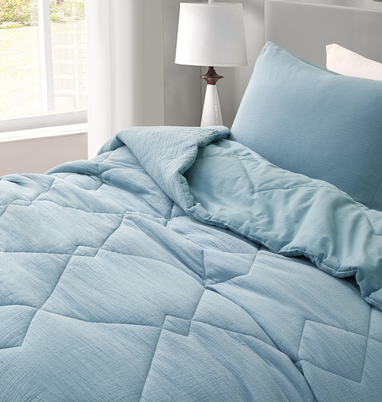 Skye 100% Cotton Gauze Lightweight Summer Thin Comforter Set
