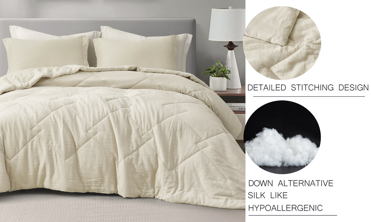 Skye 100% Cotton Gauze Lightweight Summer Thin Comforter Set