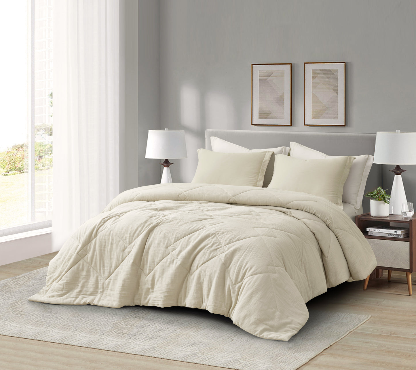 Skye 100% Cotton Gauze Lightweight Summer Thin Comforter Set