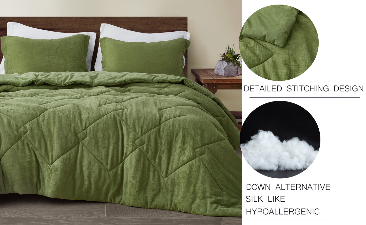 Skye 100% Cotton Gauze Lightweight Summer Thin Comforter Set