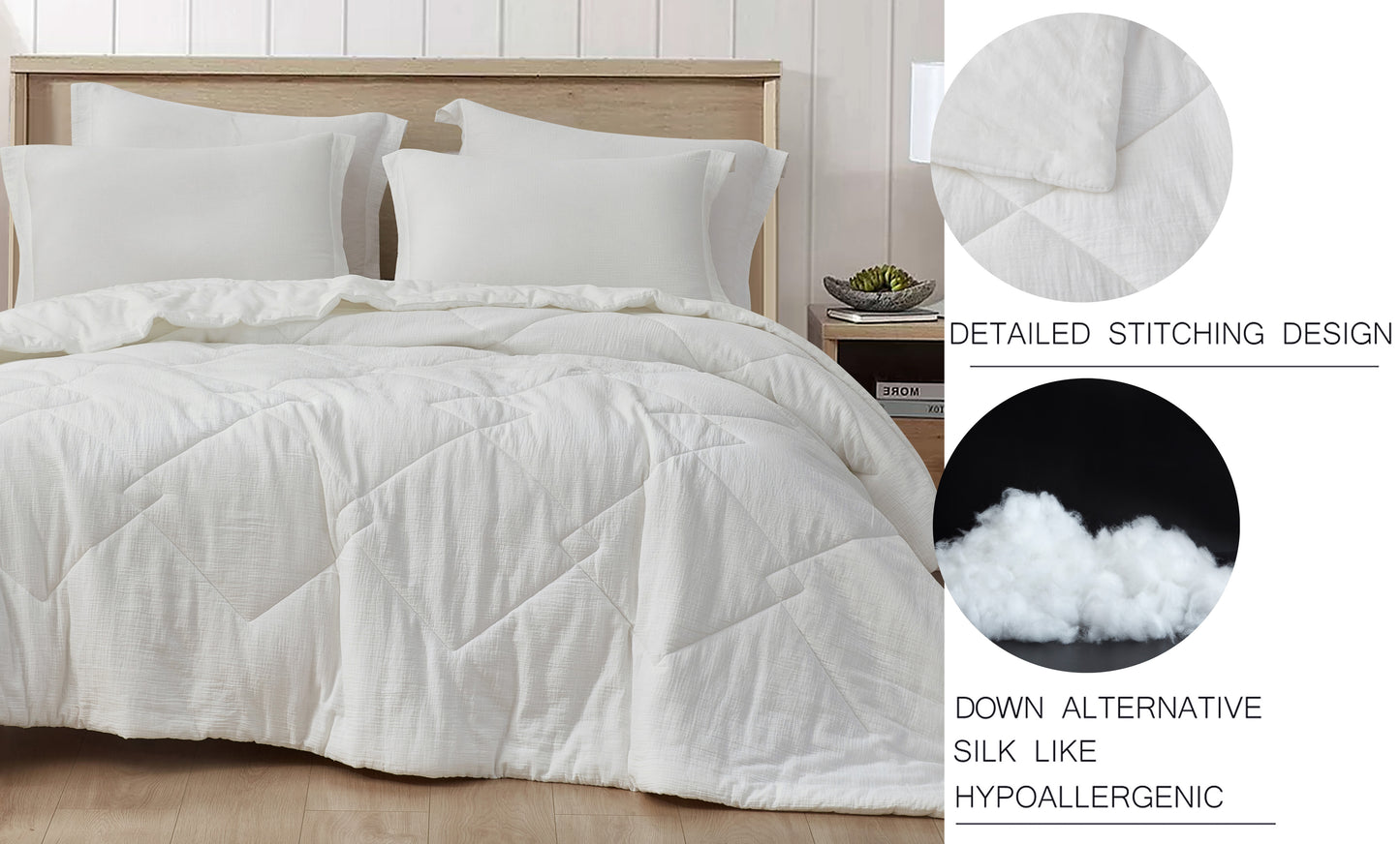 Skye 100% Cotton Gauze Lightweight Summer Thin Comforter Set