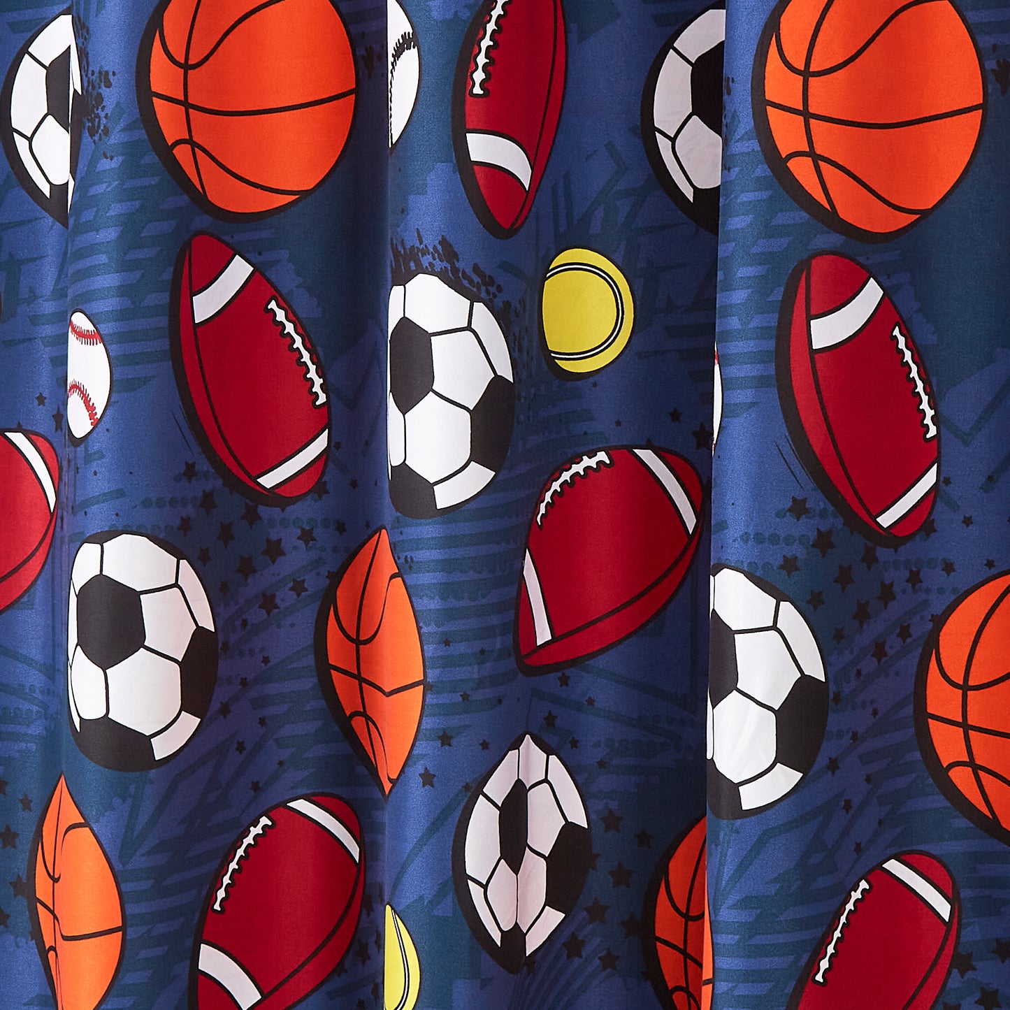 4-Piece Kids/Teens Multi-Color Printed Soft Microfiber Window Curtain Set