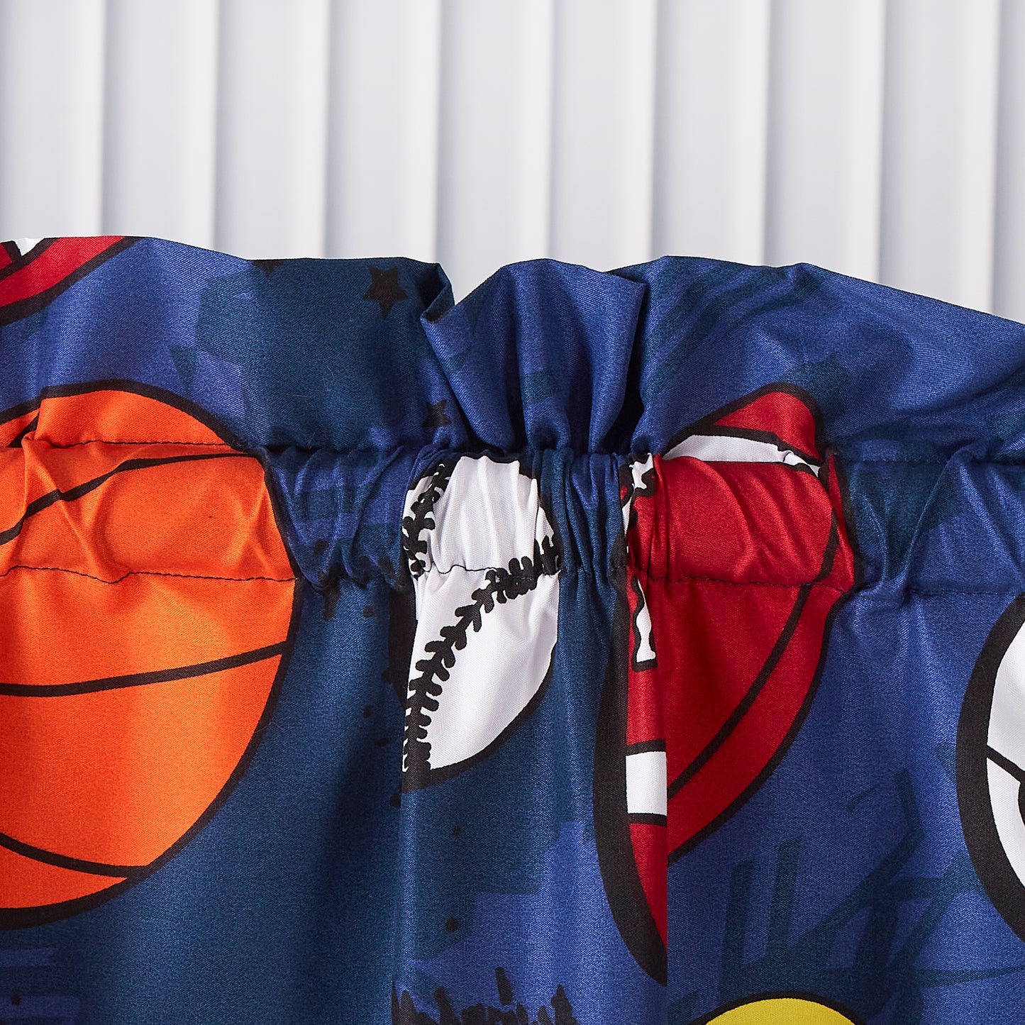 4-Piece Kids/Teens Multi-Color Printed Soft Microfiber Window Curtain Set