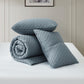 Teo Diamond Stitch Soft Washed Microfiber Quilt Bedspread Set