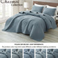 Teo Diamond Stitch Soft Washed Microfiber Quilt Bedspread Set