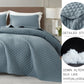 Teo Diamond Stitch Soft Washed Microfiber Quilt Bedspread Set