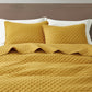 Teo Diamond Stitch Soft Washed Microfiber Quilt Bedspread Set
