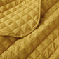 Teo Diamond Stitch Soft Washed Microfiber Quilt Bedspread Set