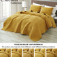 Teo Diamond Stitch Soft Washed Microfiber Quilt Bedspread Set