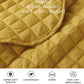 Teo Diamond Stitch Soft Washed Microfiber Quilt Bedspread Set
