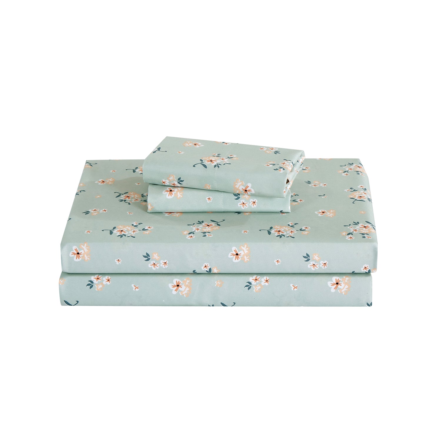 Printed Floral Microfiber Sheet Set with Deep Pocket