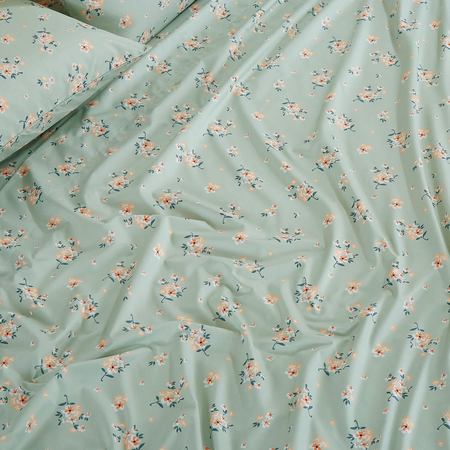 Printed Floral Microfiber Sheet Set with Deep Pocket