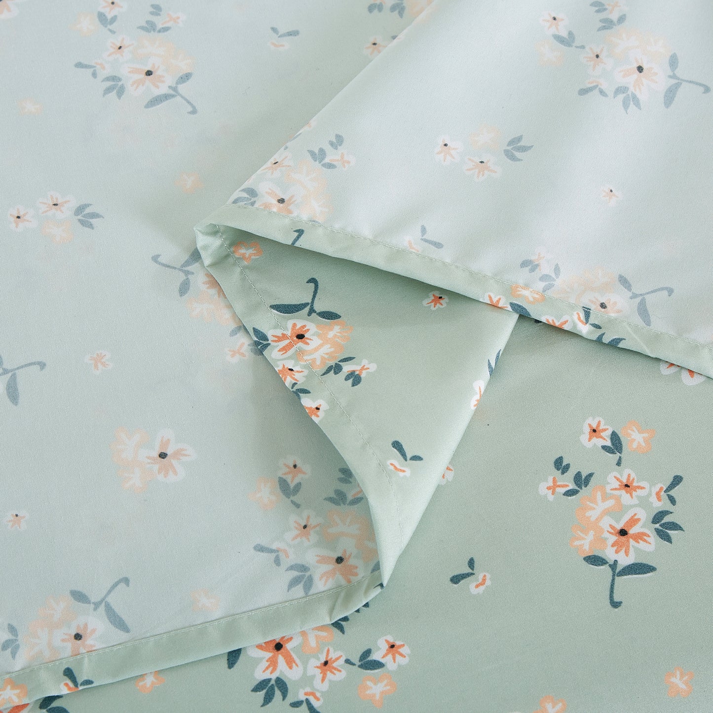 Printed Floral Microfiber Sheet Set with Deep Pocket