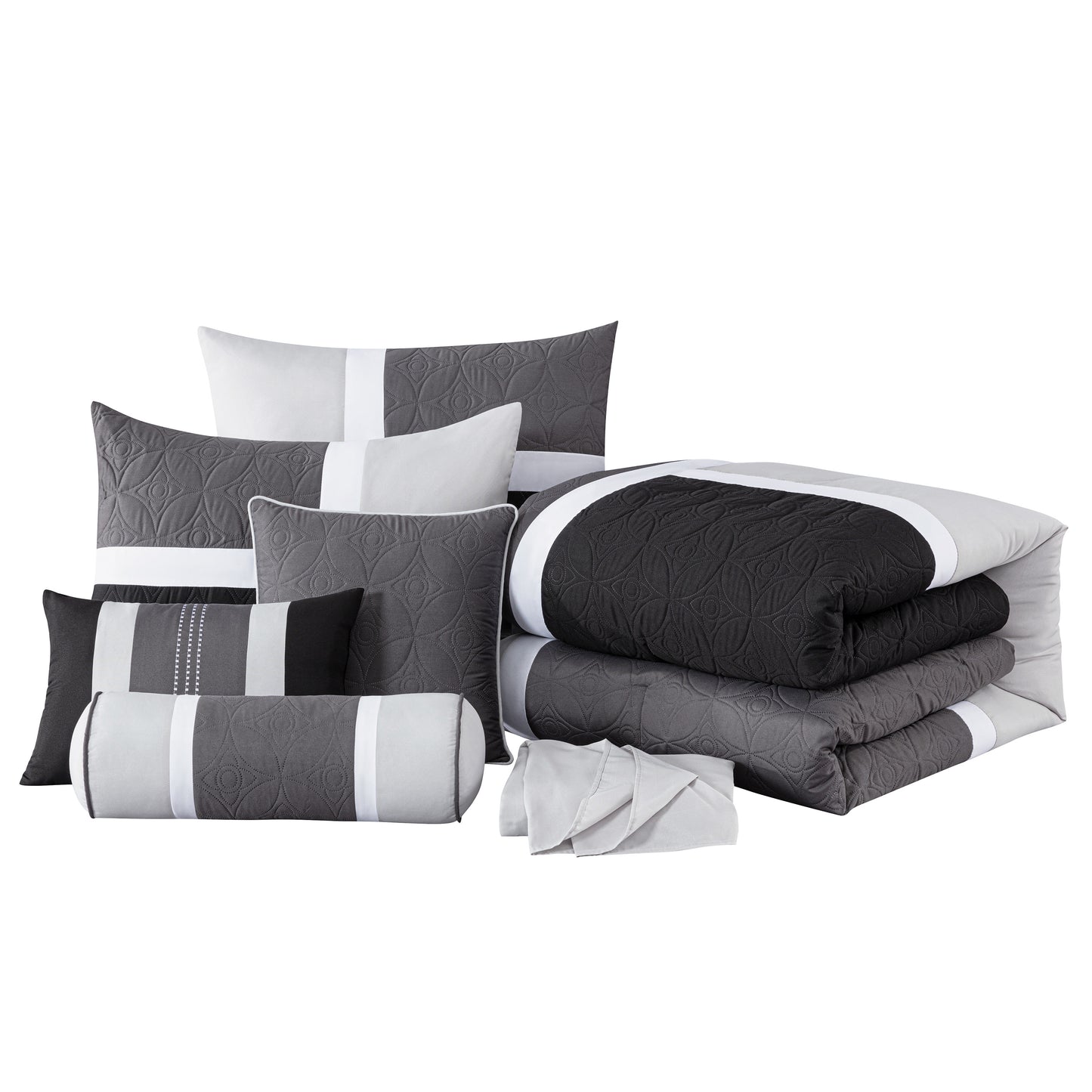 Upland 7-Piece Quilted Patchwork Comforter Set