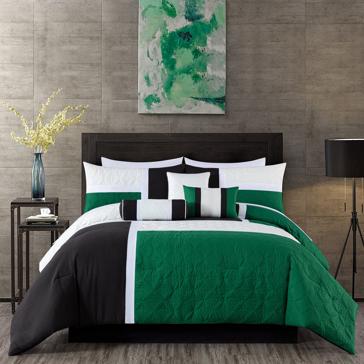 Upland 7-Piece Quilted Patchwork Comforter Set