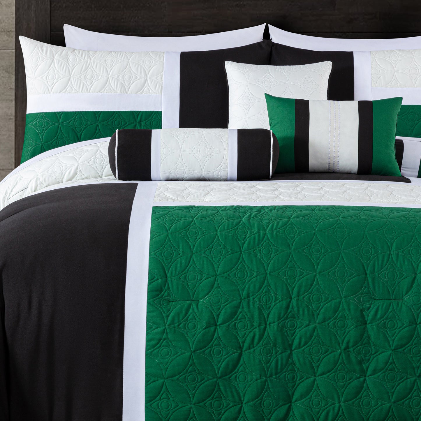 Upland 7-Piece Quilted Patchwork Comforter Set