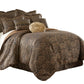 Valencia 9-Piece Black Gold Floral Jacquard Comforter Set