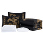 Valor 7-Piece Luxury Jacquard Floral Bed in a Bag Comforter Set