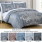 Valor 7-Piece Luxury Jacquard Floral Bed in a Bag Comforter Set