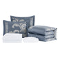 Valor 7-Piece Luxury Jacquard Floral Bed in a Bag Comforter Set
