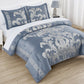 Valor 7-Piece Luxury Jacquard Floral Bed in a Bag Comforter Set