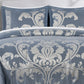 Valor 7-Piece Luxury Jacquard Floral Bed in a Bag Comforter Set