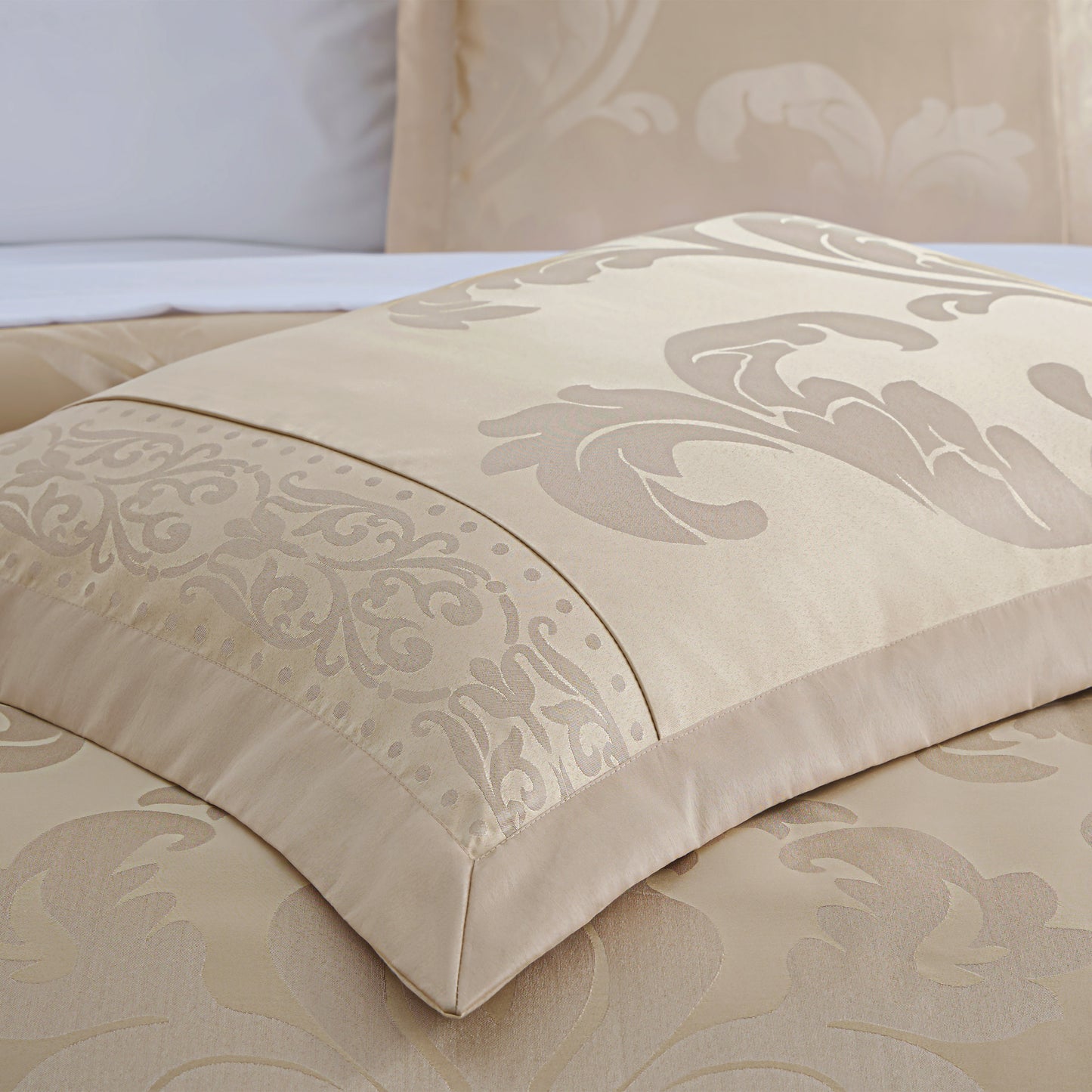Valor 7-Piece Luxury Jacquard Floral Bed in a Bag Comforter Set