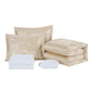 Valor 7-Piece Luxury Jacquard Floral Bed in a Bag Comforter Set