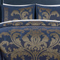Valor 7-Piece Luxury Jacquard Floral Bed in a Bag Comforter Set