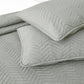 Weaver 3-Piece Zig Zag Microfiber Reversible Coverlet All Season Crinkle Textured Quilt Set