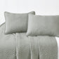 Weaver 3-Piece Zig Zag Microfiber Reversible Coverlet All Season Crinkle Textured Quilt Set