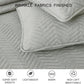 Weaver 3-Piece Zig Zag Microfiber Reversible Coverlet All Season Crinkle Textured Quilt Set