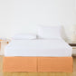 Pleated Waffle Weave Bed Skirt, Tailored Dust Ruffle Easy Fit Bed Skirt