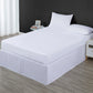 Pleated Waffle Weave Bed Skirt, Tailored Dust Ruffle Easy Fit Bed Skirt