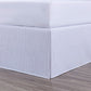 Pleated Waffle Weave Bed Skirt, Tailored Dust Ruffle Easy Fit Bed Skirt