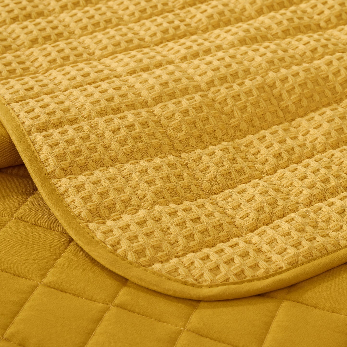 Wilmer 3-Piece Waffle Weave Textured Quilt Set