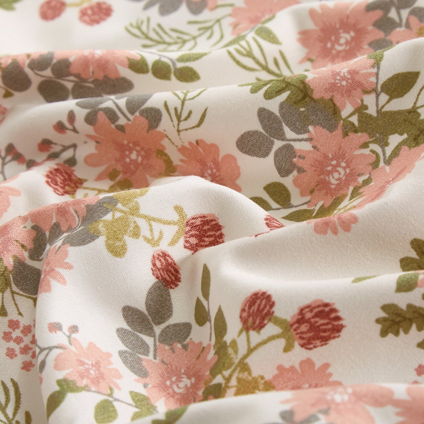 Printed Floral Microfiber Sheet Set with Deep Pocket