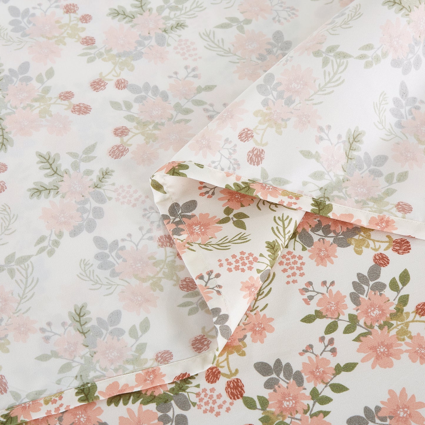 Printed Floral Microfiber Sheet Set with Deep Pocket