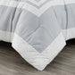 Wyatt 7-Piece Square Pattern Hotel Style Bed in a Bag Comforter Set