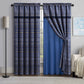 4-Piece Jacquard Window Curtain/Drape Set, Attached Sheer Backing and Valance