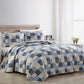 2/3-Piece Printed Lightweight Reversible Stone Washed Cotton Quilt Set