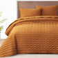 Destiny Wavy Line Stitch Microfiber Quilt Bedspread Set