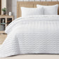 Destiny Wavy Line Stitch Microfiber Quilt Bedspread Set