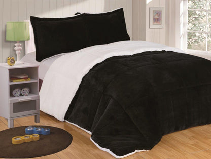 Ultra-Soft Plush Micromink Sherpa Comforter and Shams Set