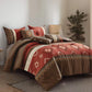 Kabira 7-Piece Rustic Southwestern Geometric Embroidered Comforter and Pillow Cushions Set