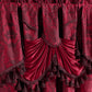 4-Piece Jacquard Window Curtain/Drape Set, Attached Sheer Backing and Valance
