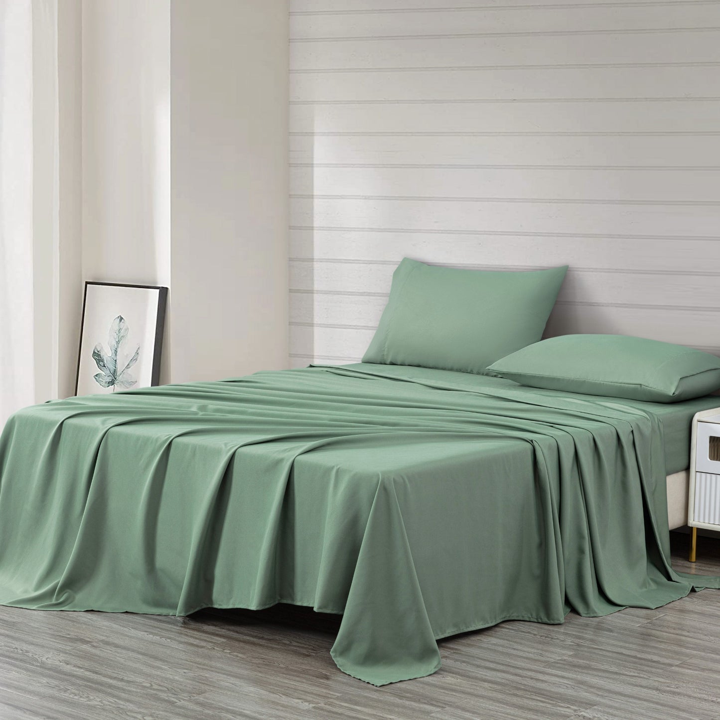 Peach Skin Brushed Microfiber Bed Sheet Set