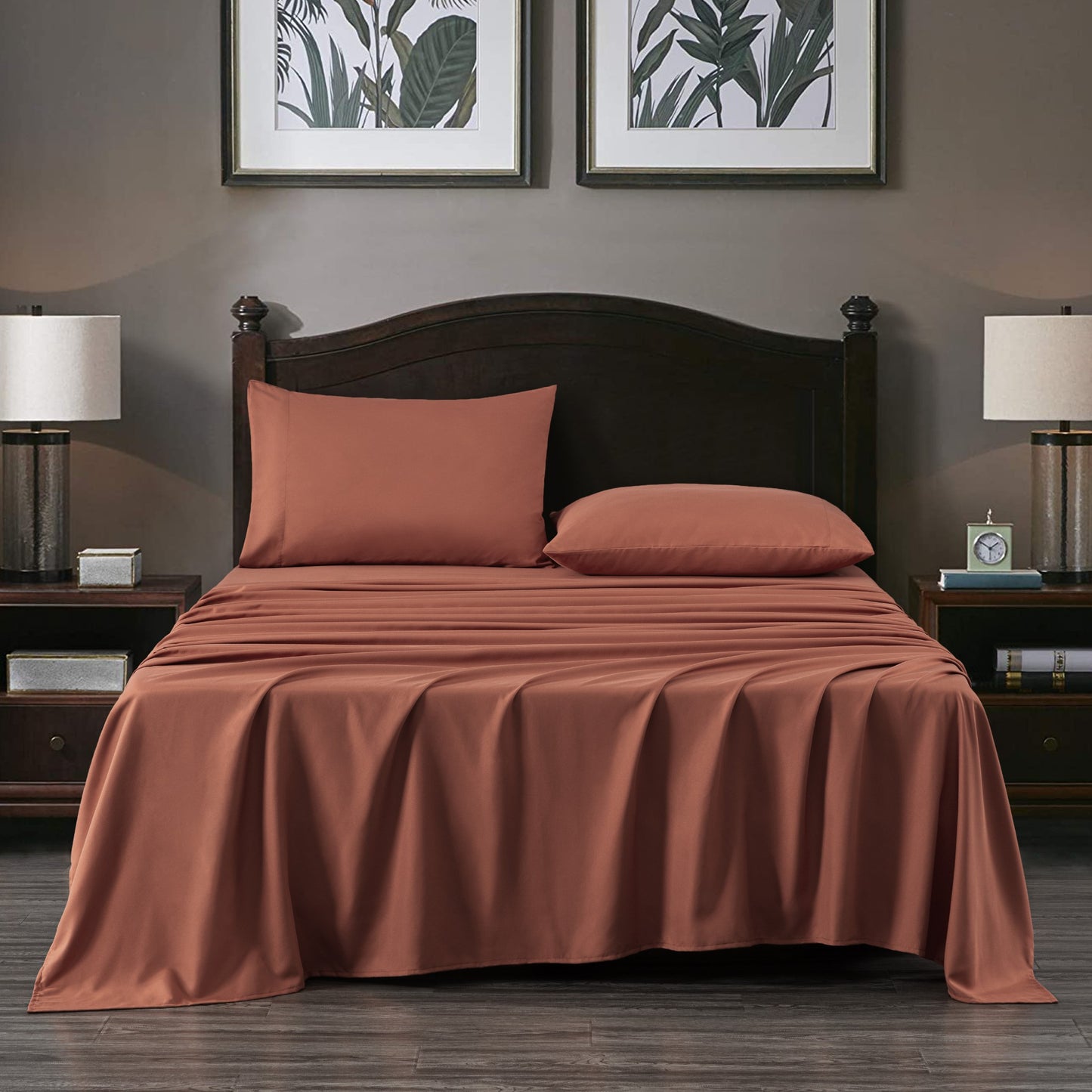 Peach Skin Brushed Microfiber Bed Sheet Set